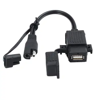 SAE pentru Cablu USB Adaptor Impermeabil Incarcator USB Rapid 2.1 Un Port pentru Motocicleta telefon Mobil Tableta GPS