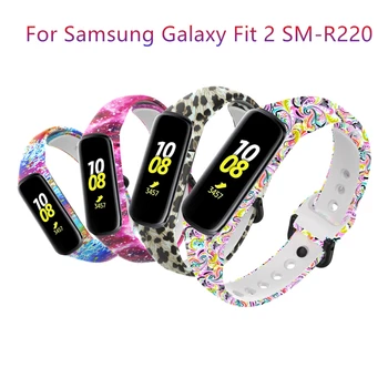 Silicon Colorat Sport Curea Pentru Samsung Galaxy Fit 2 SM-mărcile de oțel r220 Brățară Bandă de Înlocuire Watchband Correa Pentru Samsung Banda Fit2