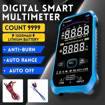 Smart Multimetru Digital 9999Counts Autoscalare AC DC Tensiune de Rezistență Diodă Capacitate NCV Hz Live Wire Display Color Tester