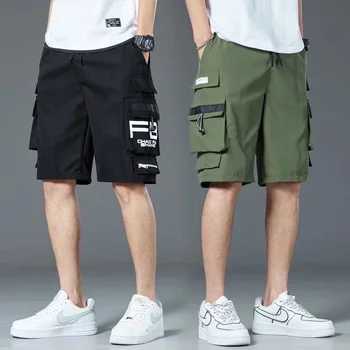 Vara modelului Moda coreeană Talie Elastic Haine Casual Tendință de Imprimare Sudoare pantaloni Scurti Barbati Sport Îmbrăcăminte Pantaloni Y2k pantaloni Scurți pentru Bărbați